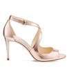 JIMMY CHOO Emily 85 mirrored leather heeled sandals