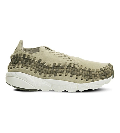 Nike Air Footscape Suede Sneakers In Khaki Olive Sail