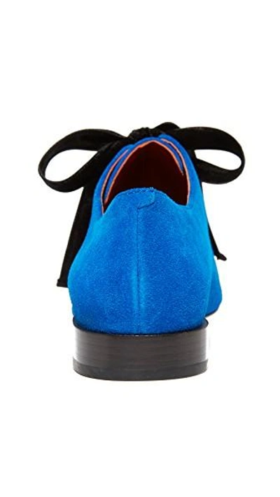 Shop 3.1 Phillip Lim / フィリップ リム Square Toe Lace Up Flats In Electric Blu
