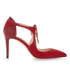 JIMMY CHOO Vanessa 85 suede and nappa-leather courts