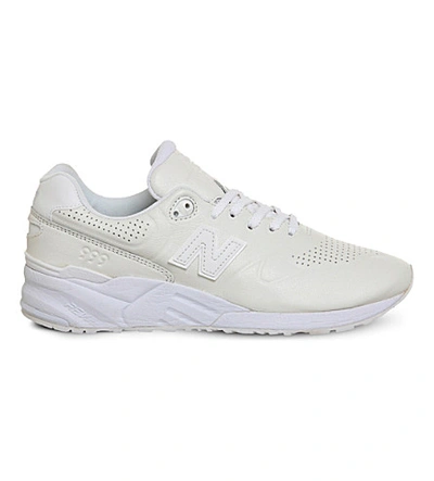 New Balance 999 Leather And Mesh Sneakers In White White