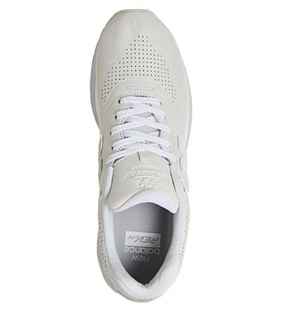 Shop New Balance 999 Leather And Mesh Sneakers In White White