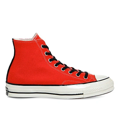 Converse All Star High-top Canvas Trainers In Poppy Red Black Wool