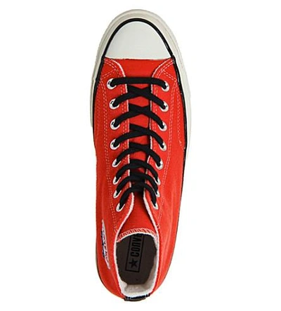 Shop Converse All Star High-top Canvas Trainers In Poppy Red Black Wool