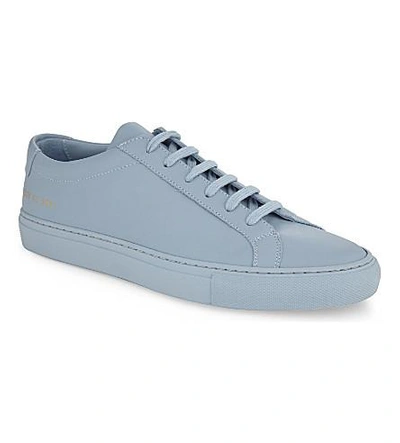 Shop Common Projects Original Achilles Leather Low-top Sneakers In Powder Blue