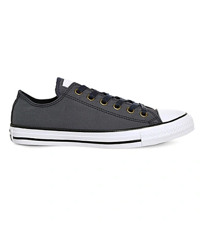 Converse All Star Canvas Low-top Sneakers In Obsidian White