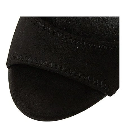 Shop Steve Madden Tawnie Multi-strap Suede Sandals In Black-suede