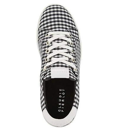 Shop Claudie Pierlot Azur Lace-up Sneakers In Noir Et Blanc