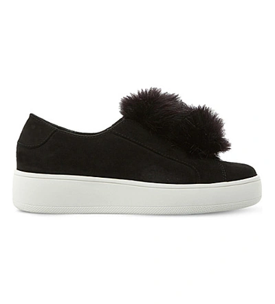 Steve Madden Pom Pom Sneakers In Black | ModeSens