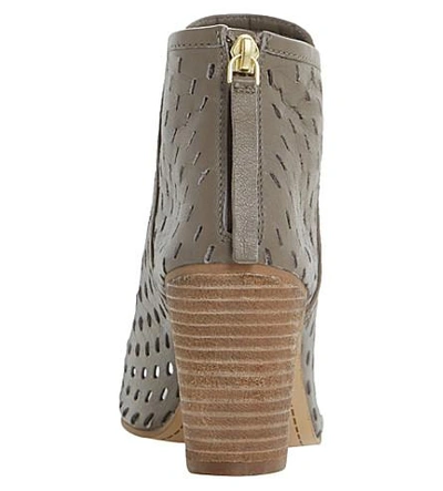 Shop Dune Iola Perforated Leather Sandals In Taupe-leather
