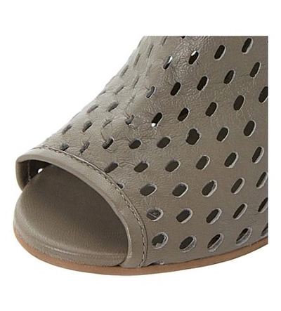 Shop Dune Iola Perforated Leather Sandals In Taupe-leather