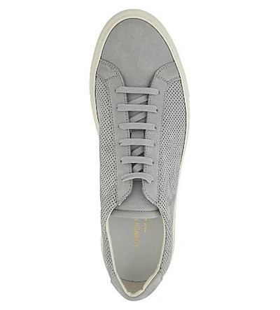 Shop Common Projects Achilles Summer Edition Perforated Suede Low-top Trainers In Grey Perforated