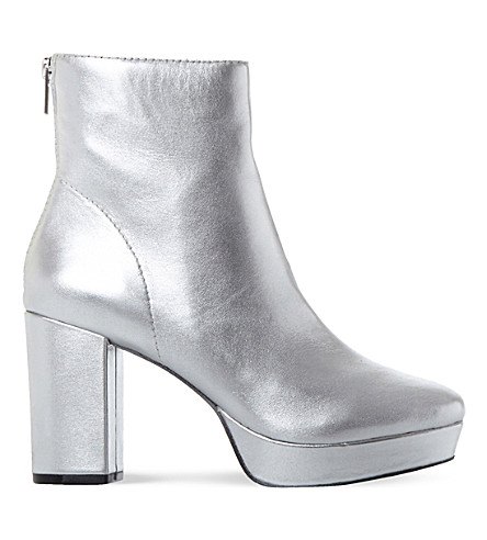 steve madden silver ankle boots