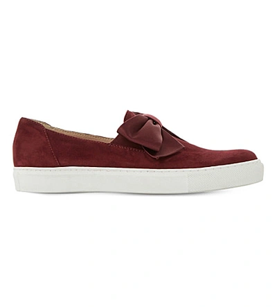 Dune Emelia Suede Skate Shoes In Berry-suede