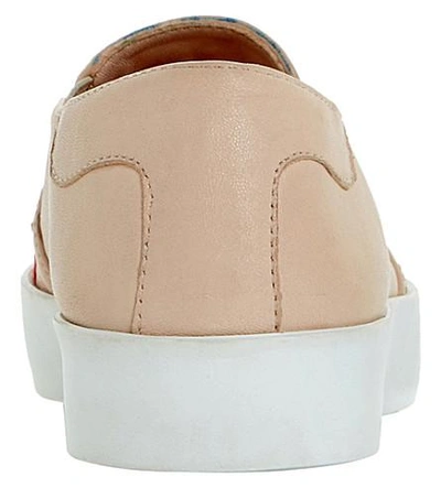 Shop Dune Evanni Embroidered Leather Skate Shoes In Blush-leather