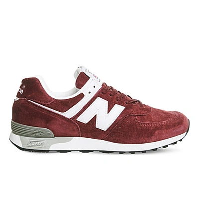 New Balance 576 Low-top Suede Sneakers In Burgundy White Miuk