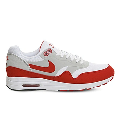 Shop Nike Air Max 1 Ultra 2.0 Suede And Mesh Trainers In Uni Red White Og Le