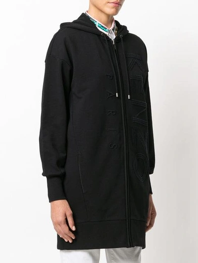 Shop Kenzo Embroidered Long-length Hoodie