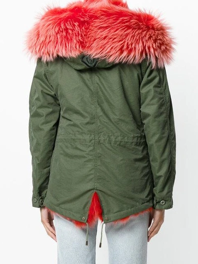 Shop As65 Contrast Lining Coat In Green