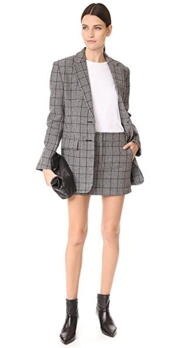 Shop Tibi Aldrige Tweed Mini Skirt In Black Multi