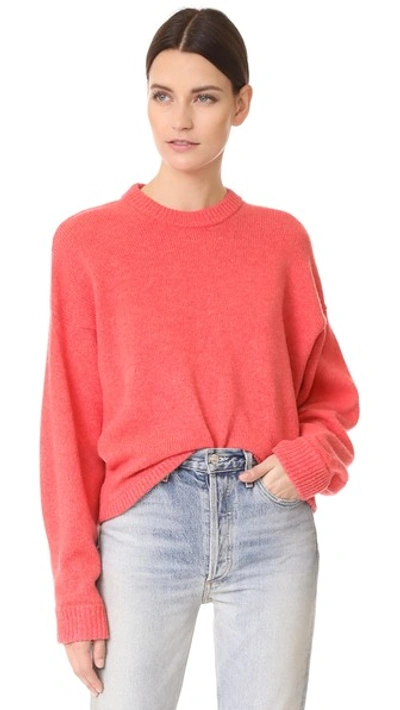 Tibi Shrimp Shetland Oversized Wool Pullover