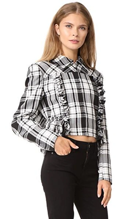 Shop Preen By Thornton Bregazzi Lulu Jacket In Black/white