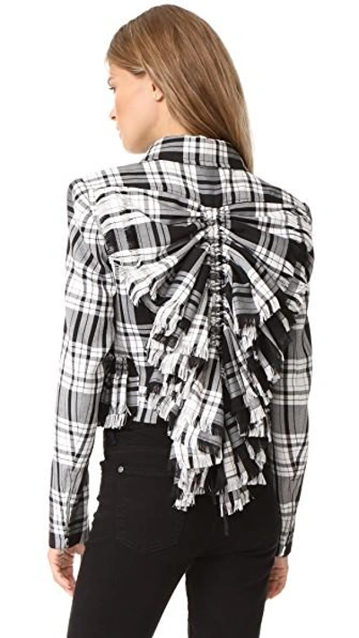 Shop Preen By Thornton Bregazzi Lulu Jacket In Black/white