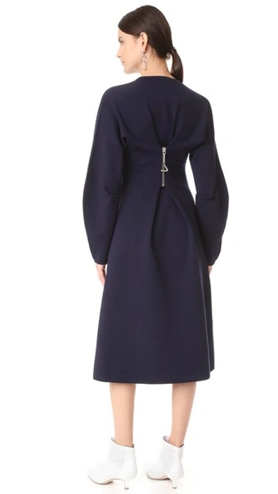 Tibi sculpted top sleeve dress