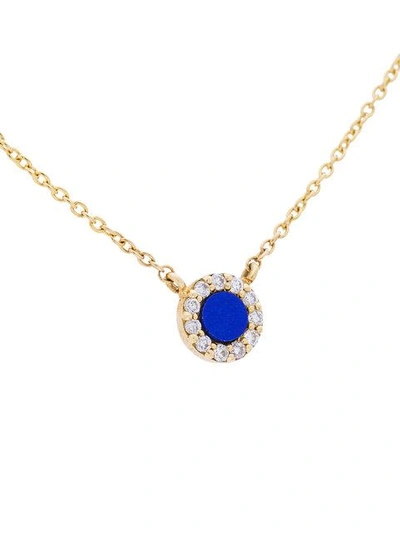 Shop Diane Kordas Lapis Evil Eye Necklace - Metallic