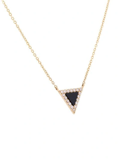 Shop Diane Kordas Onyx Triangle Evil Eye Necklace - Metallic
