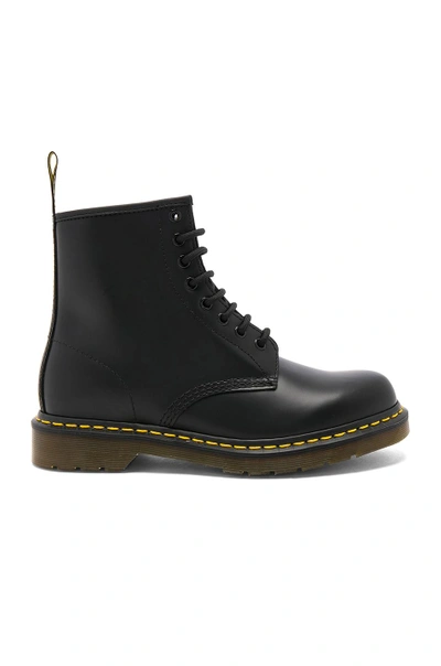 Dr. Martens 1460 Combat Boots In Black Leather In Black