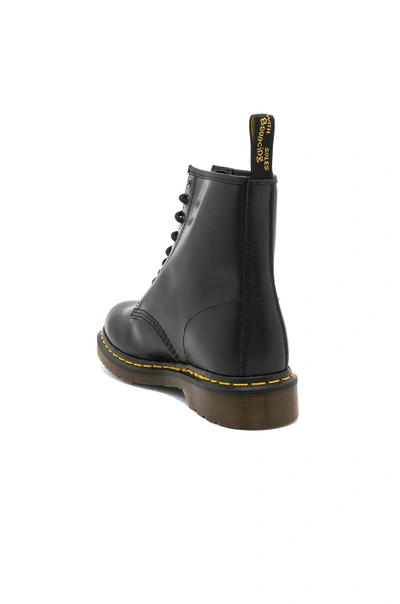 Dr. Martens 1460 Combat Boots In Black Leather In Black