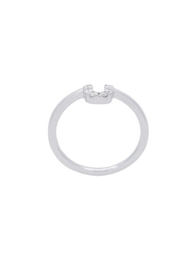 Shop Alison Lou U Diamond Stack Ring In Metallic