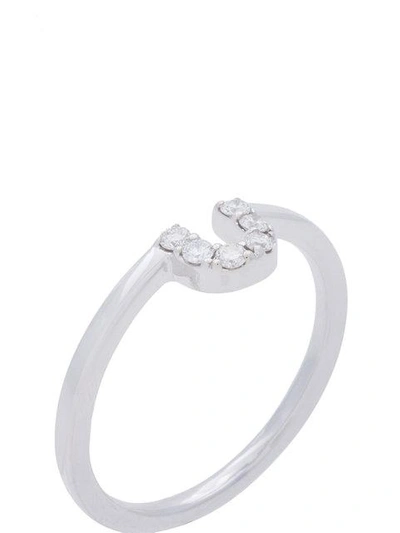 Shop Alison Lou U Diamond Stack Ring In Metallic