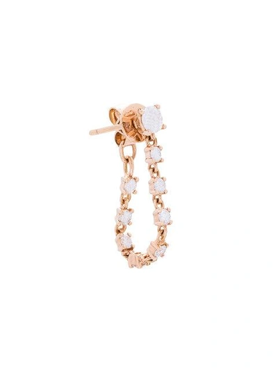 Shop Anita Ko 18kt Gold Loop Diamond Earring In Metallic