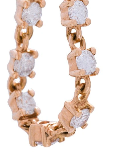 Shop Anita Ko 18kt Gold Loop Diamond Earring In Metallic