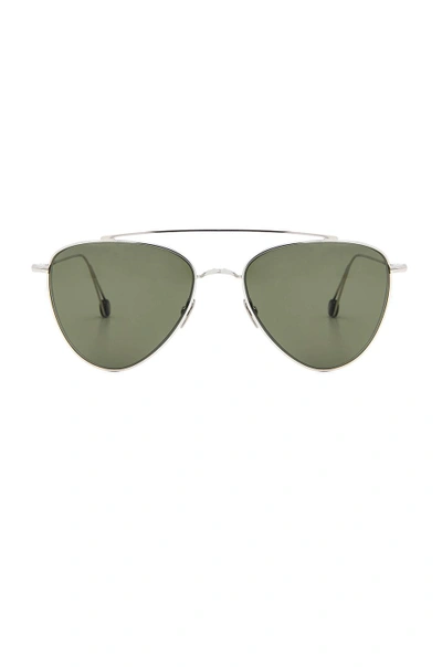Shop Ahlem Pyramides Sunglasses In Metallics. In White Gold
