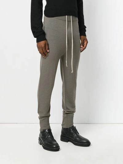 Shop Rick Owens Drop Crotch Knitted Track Pants
