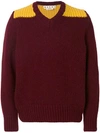 Marni V-neck Sweater In Red