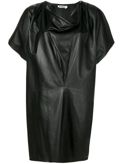 Shop Jil Sander Cowl Neck Dress - Black