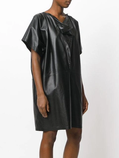 Shop Jil Sander Cowl Neck Dress - Black