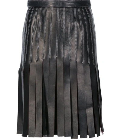 Shop Mugler Black Strappy A-line Skirt