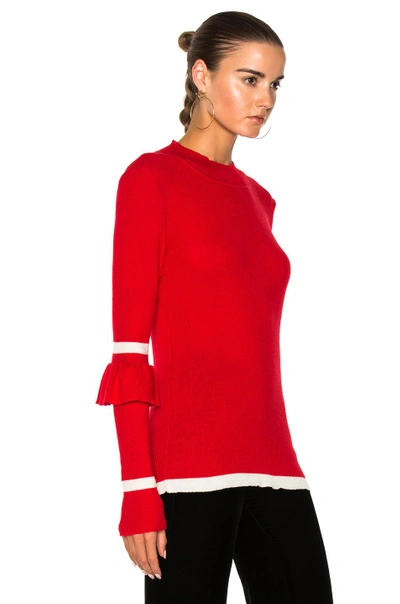 Shop Maggie Marilyn Heart Whisper Knit Sweater In Red