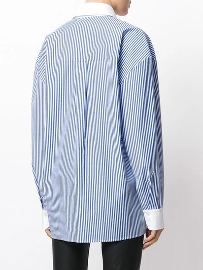 Shop Alexandre Vauthier Striped Shirt - Blue