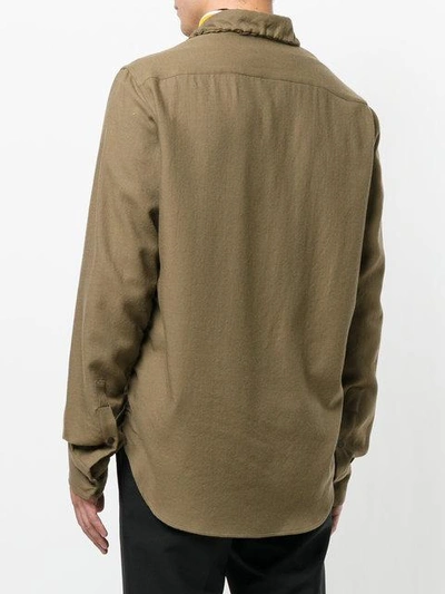 Shop Marni Ruched Detail Shirt - Brown