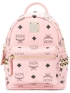 Mcm 'x-mini Stark Side Stud' Convertible Backpack In Pink