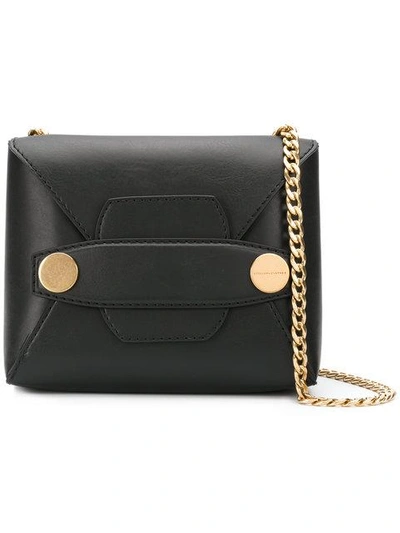 Shop Stella Mccartney Stella Popper Shoulder Bag In Black