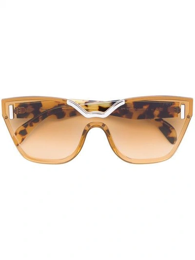 Shop Prada Cat-eye Sunglasses In Brown