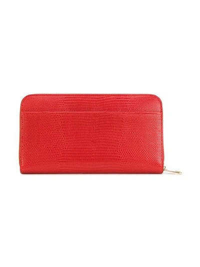 Shop Dolce & Gabbana Logo Zip Around Wallet - Red