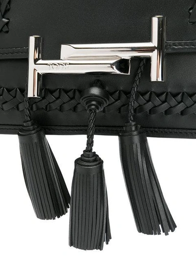 Shop Tod's Mini Double T Shoulder Bag - Black